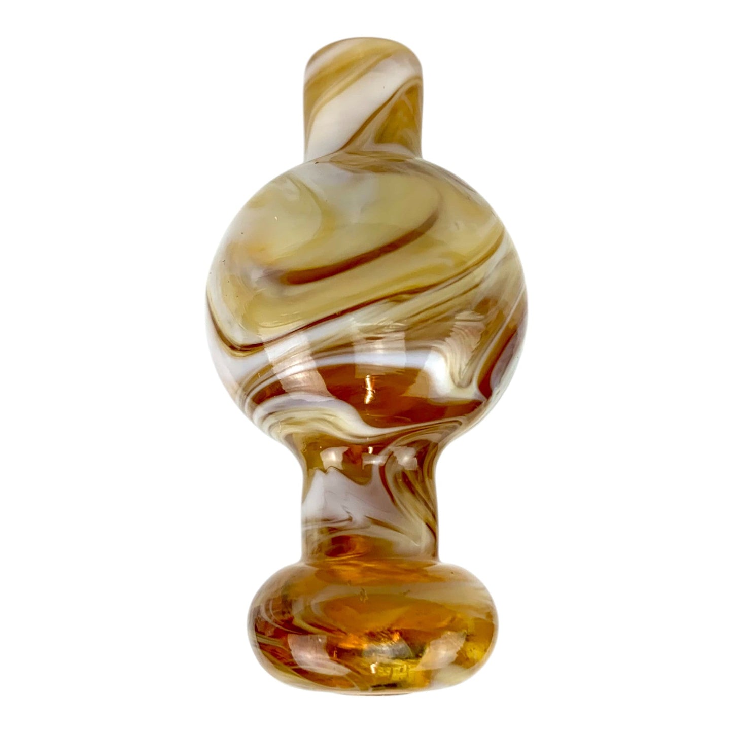 Swirl Glass Bubble Carb Cap - The Bong Baron