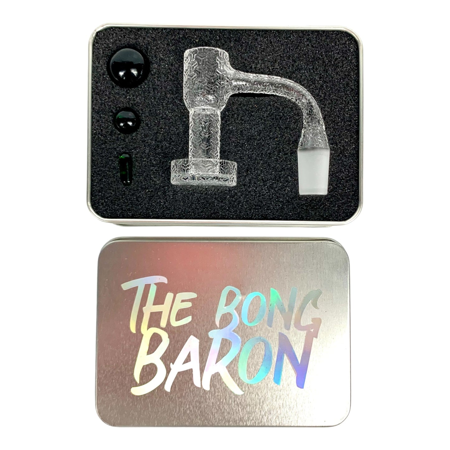 Terp Slurper Banger Kit Full Weld Sandblasted 14mm Male Seamless Joint Green - The Bong Baron