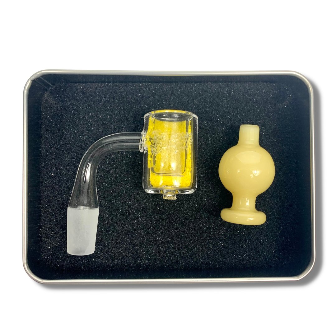 Thermochromic Quartz Banger Directional Carp Cap 14mm set - The Bong Baron