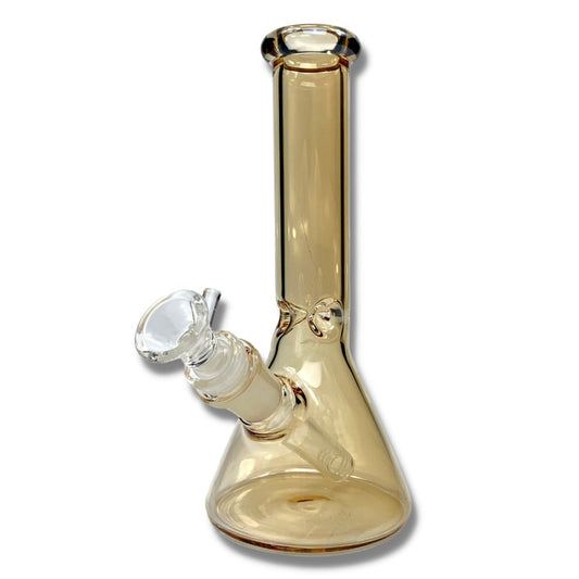 Tinted Glass Beaker Bong 20cm Yellow - The Bong Baron