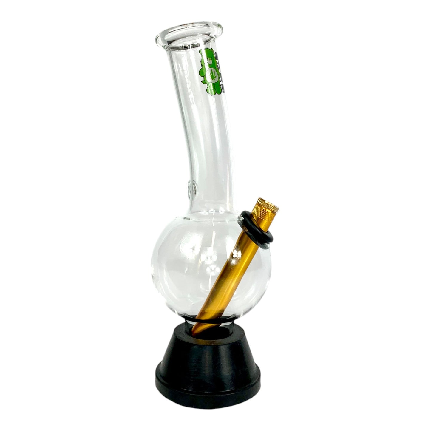 Too Fucken Stoned to Care Bear Bubble Bong 25cm - The Bong Baron