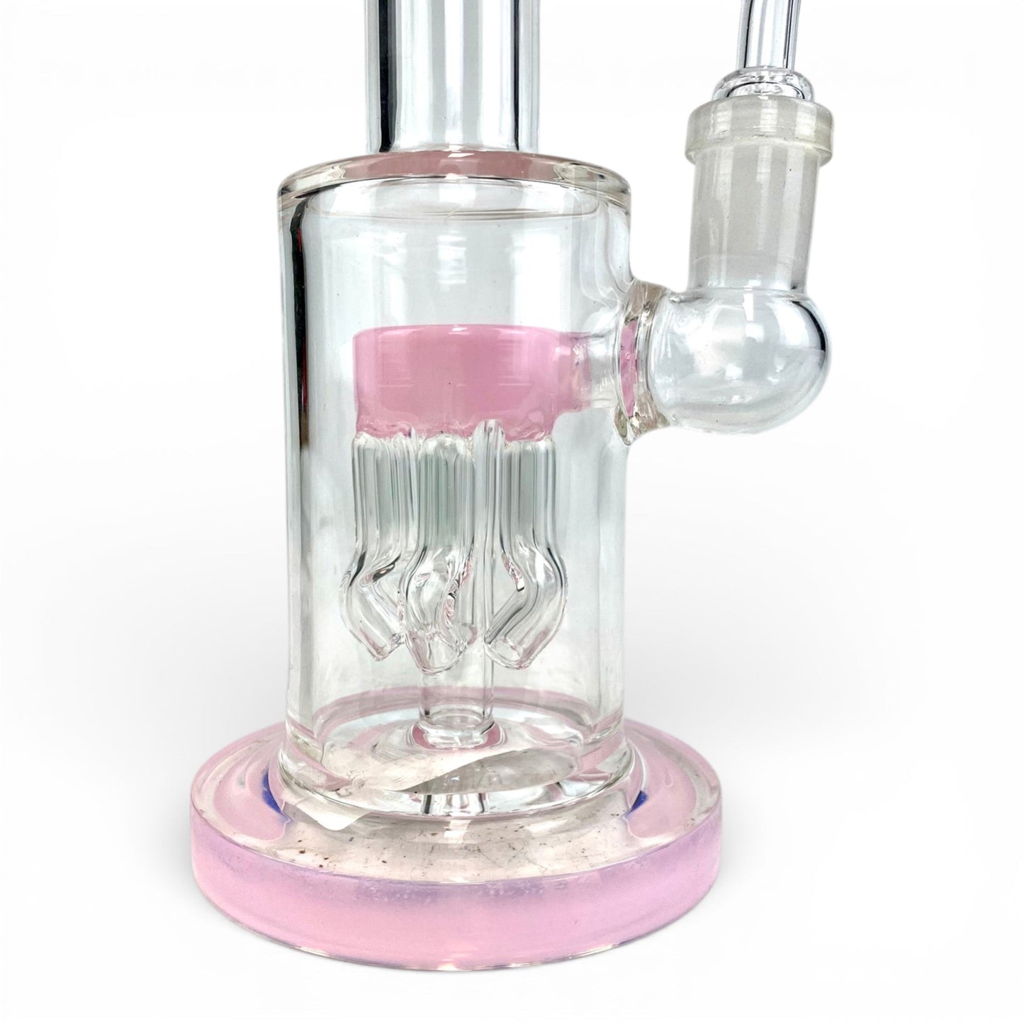 Tree Perc Bong and Dab Rig 21cm Pink - The Bong Baron