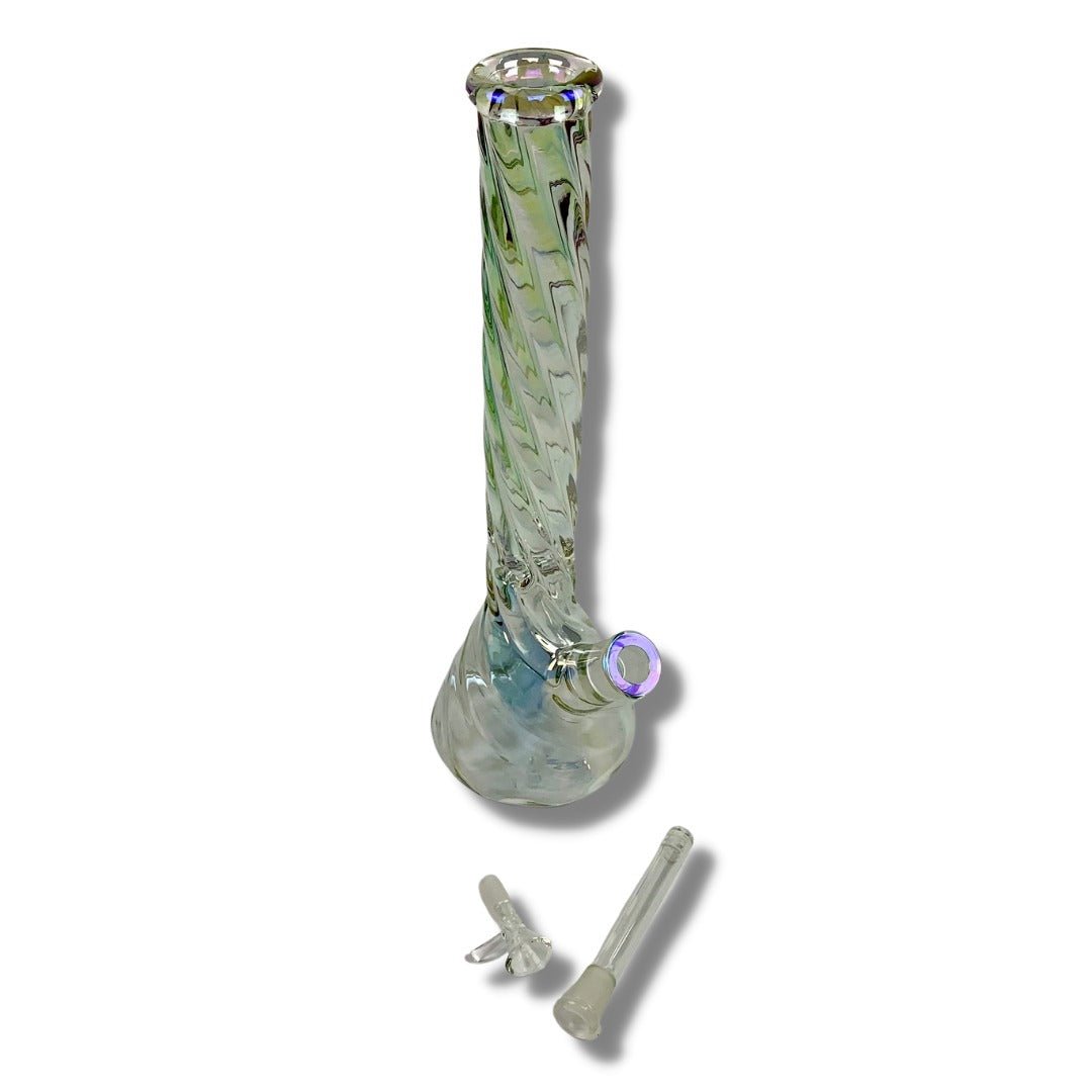 Twisted Dreams Rainbow Glass Beaker Bong 40cm - The Bong Baron