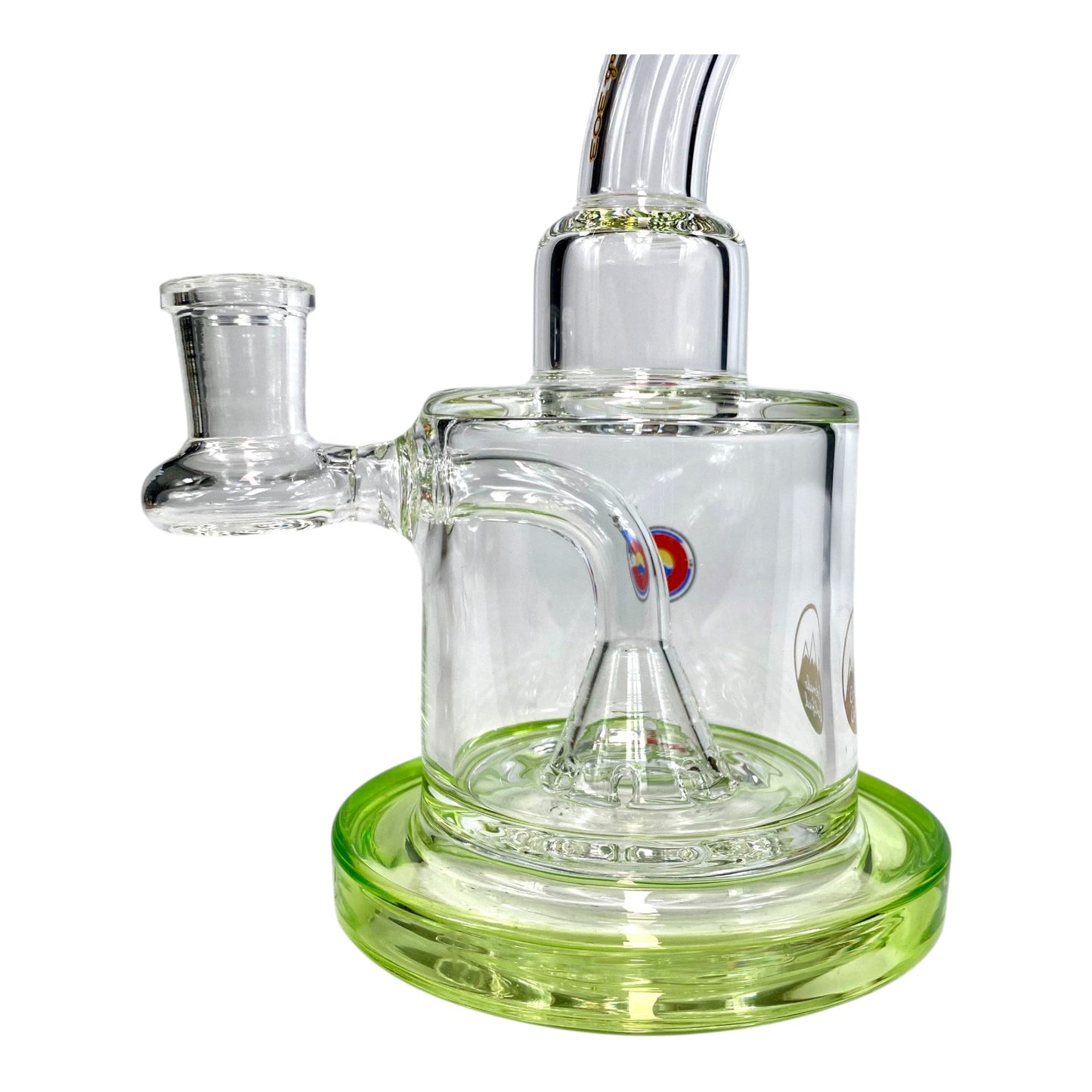 UFO Percolated Dab Rig and Bong 18cm Green - The Bong Baron