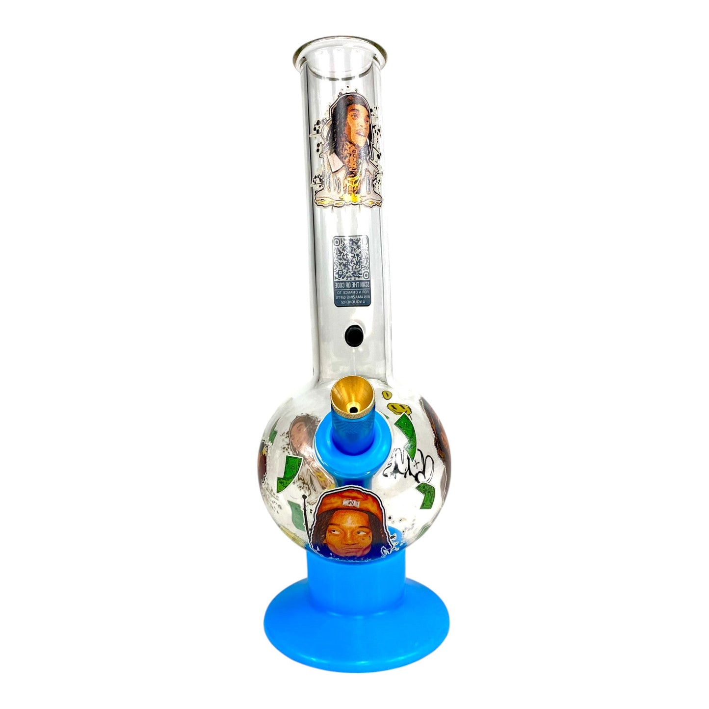 Wiz Khalifa Bubble Bong 25cm Blue - The Bong Baron