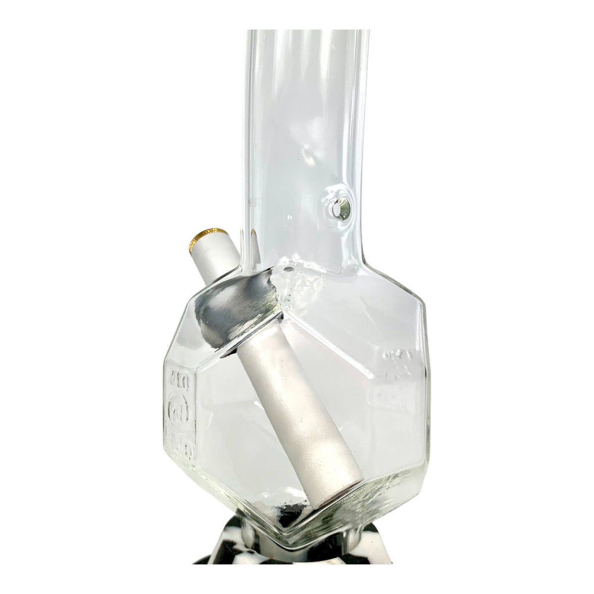 Zebra Honeycomb Glass Bong 25cm - The Bong Baron