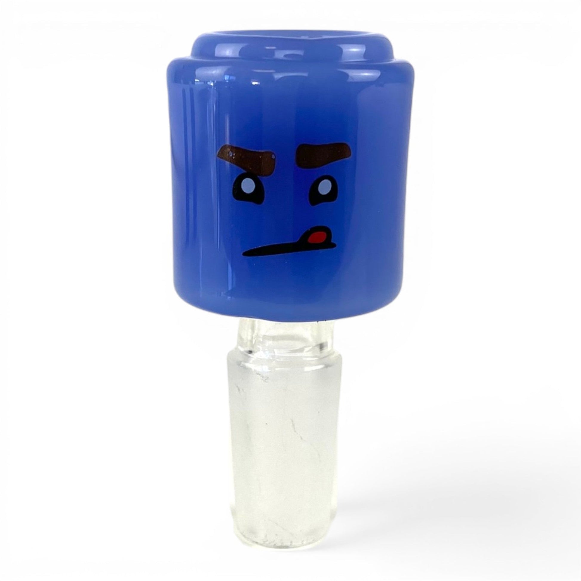 14mm Blue Block Head Cone Piece Assorted Styles - The Bong Baron