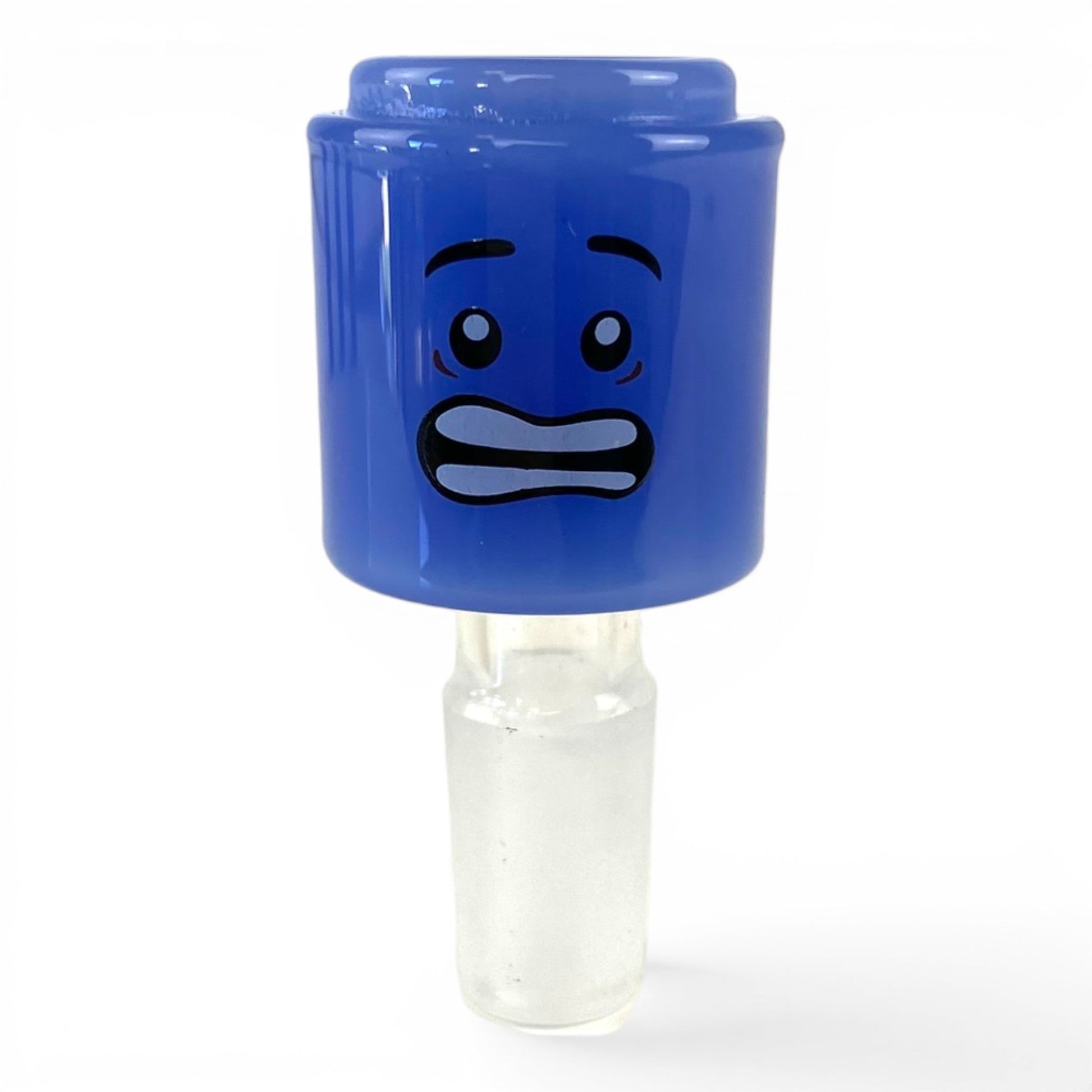 14mm Blue Block Head Cone Piece Assorted Styles - The Bong Baron