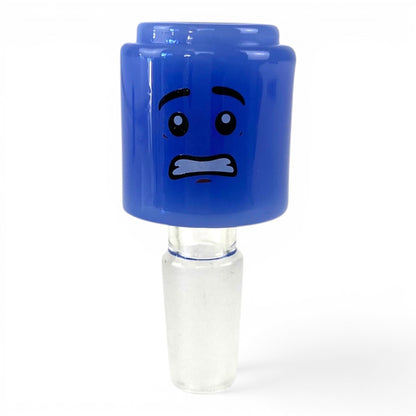 14mm Blue Block Head Cone Piece Assorted Styles - The Bong Baron