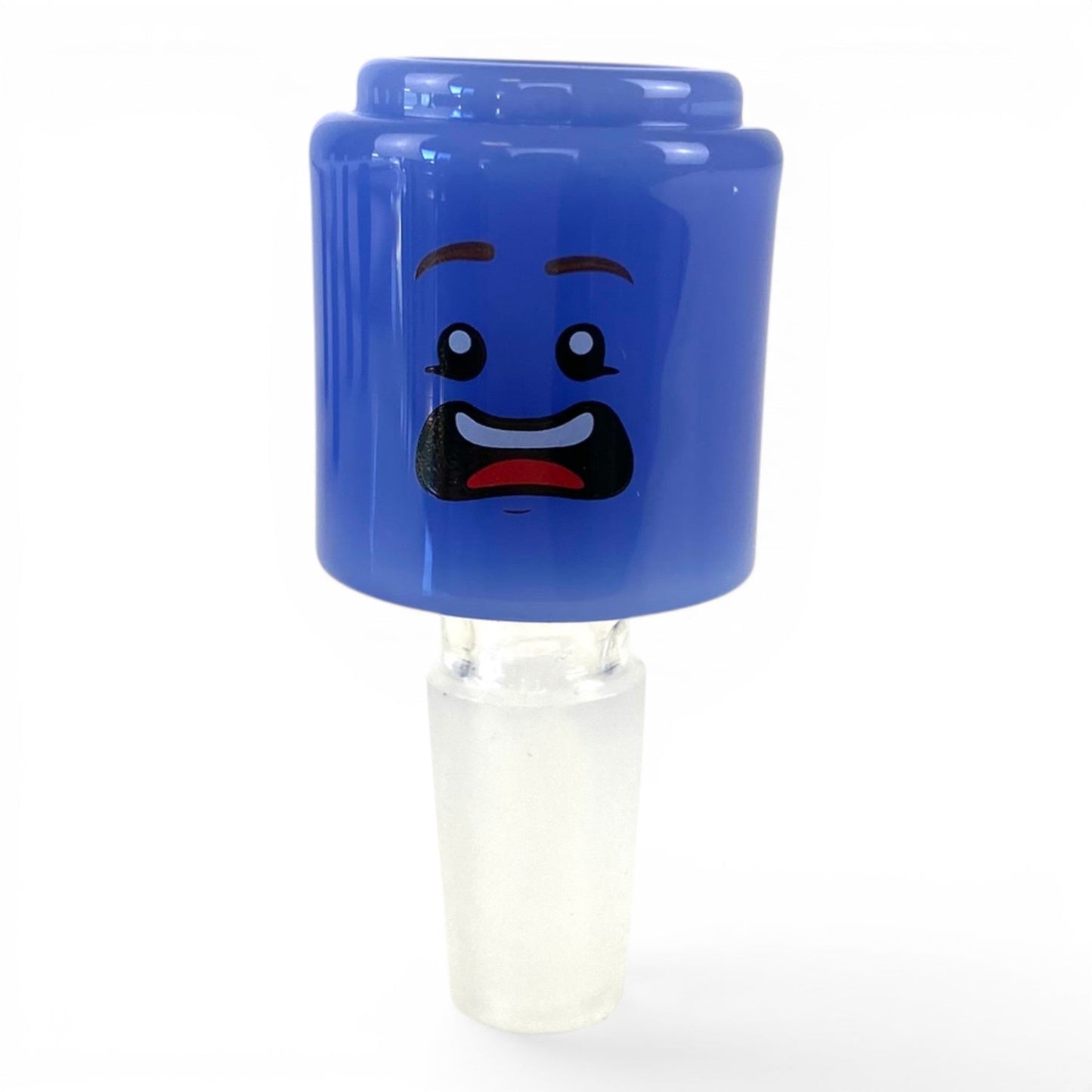 14mm Blue Block Head Cone Piece Assorted Styles - The Bong Baron