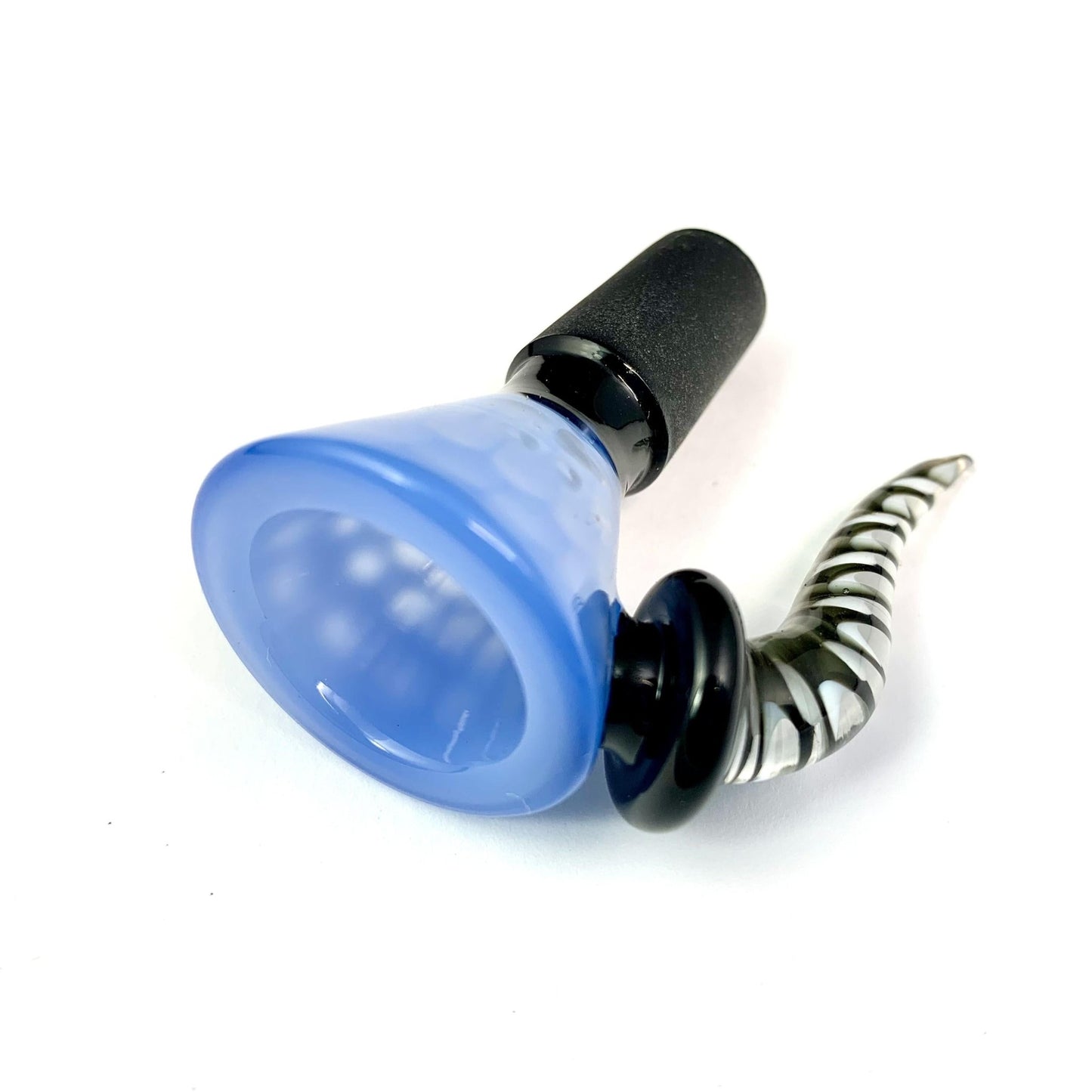 14mm Blue Rams Horn Cone Piece Male - The Bong Baron
