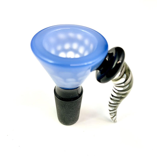 14mm Blue Rams Horn Cone Piece Male - The Bong Baron