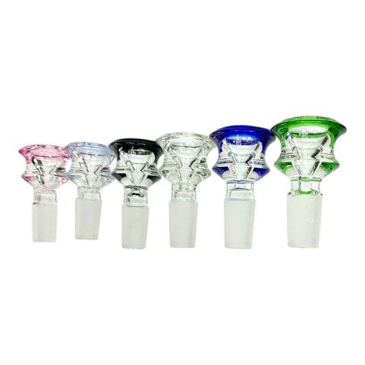 14mm Glass Cone Piece Coloured Hourglass - The Bong Baron