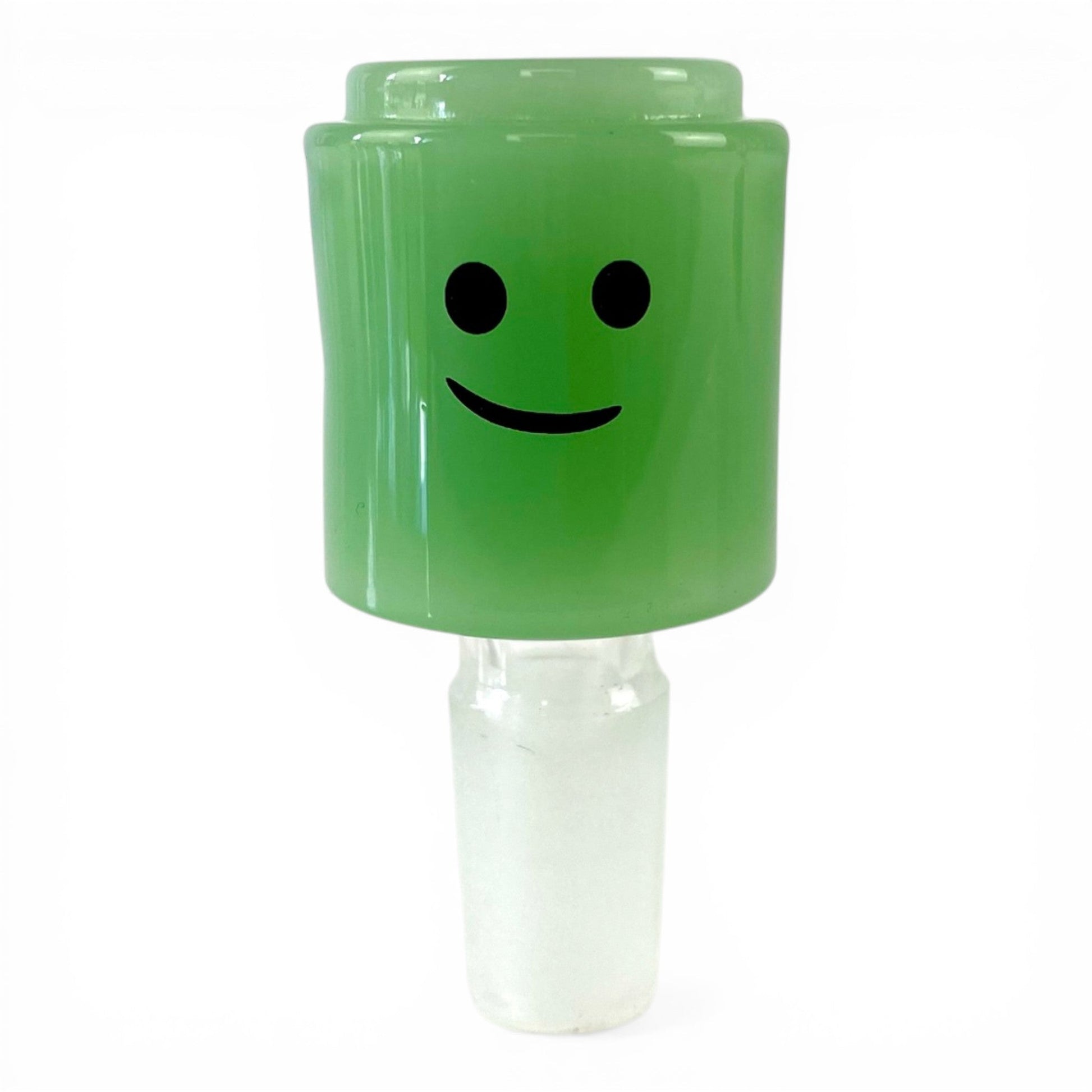 14mm Green Block Head Cone Piece Assorted Styles - The Bong Baron