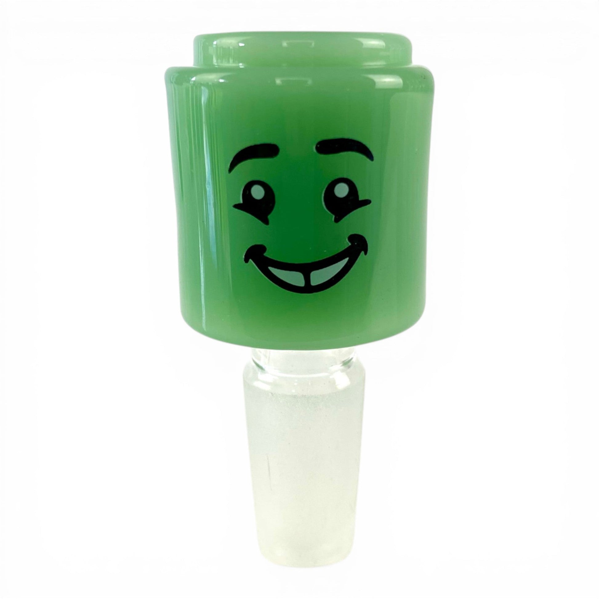 14mm Green Block Head Cone Piece Assorted Styles - The Bong Baron