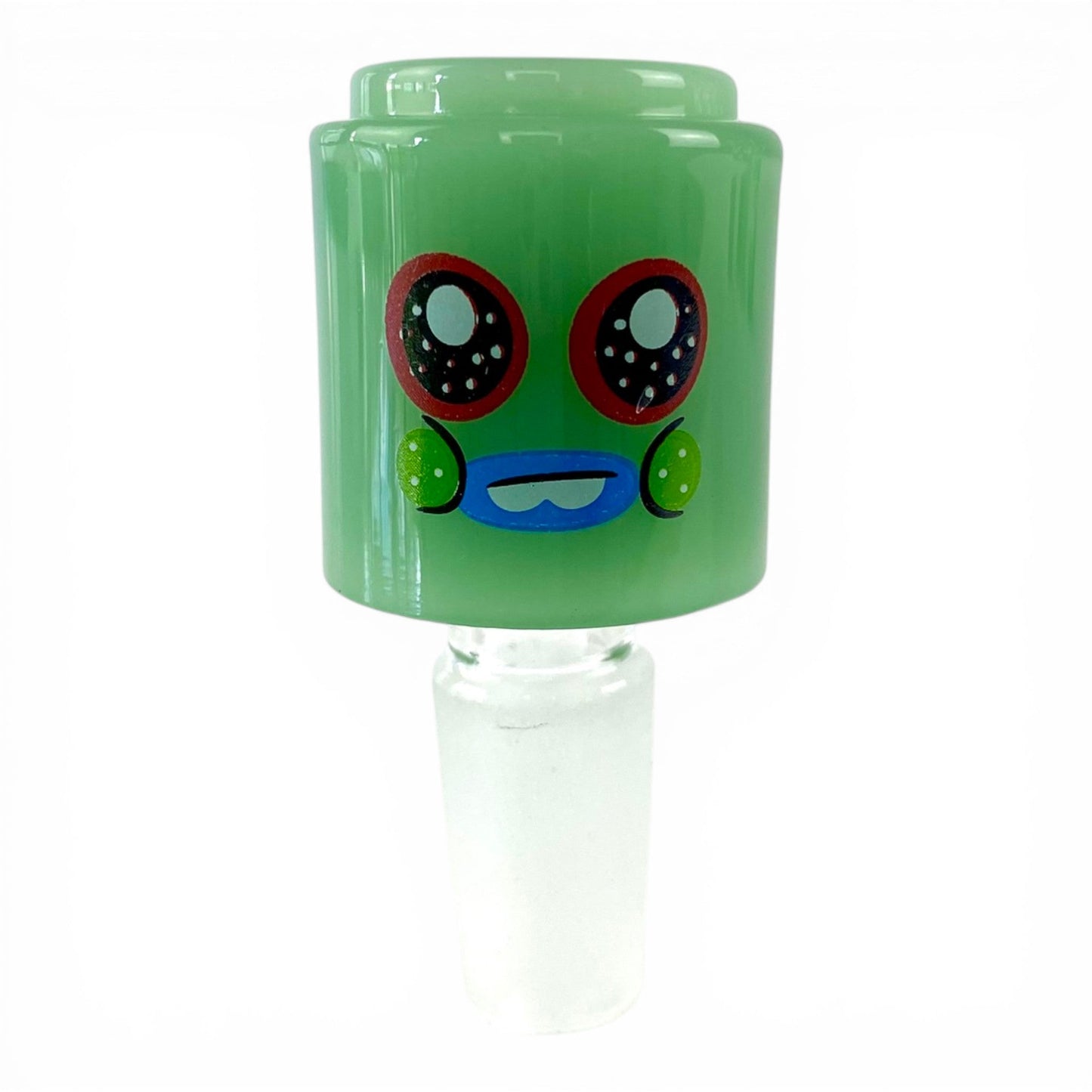 14mm Green Block Head Cone Piece Assorted Styles - The Bong Baron