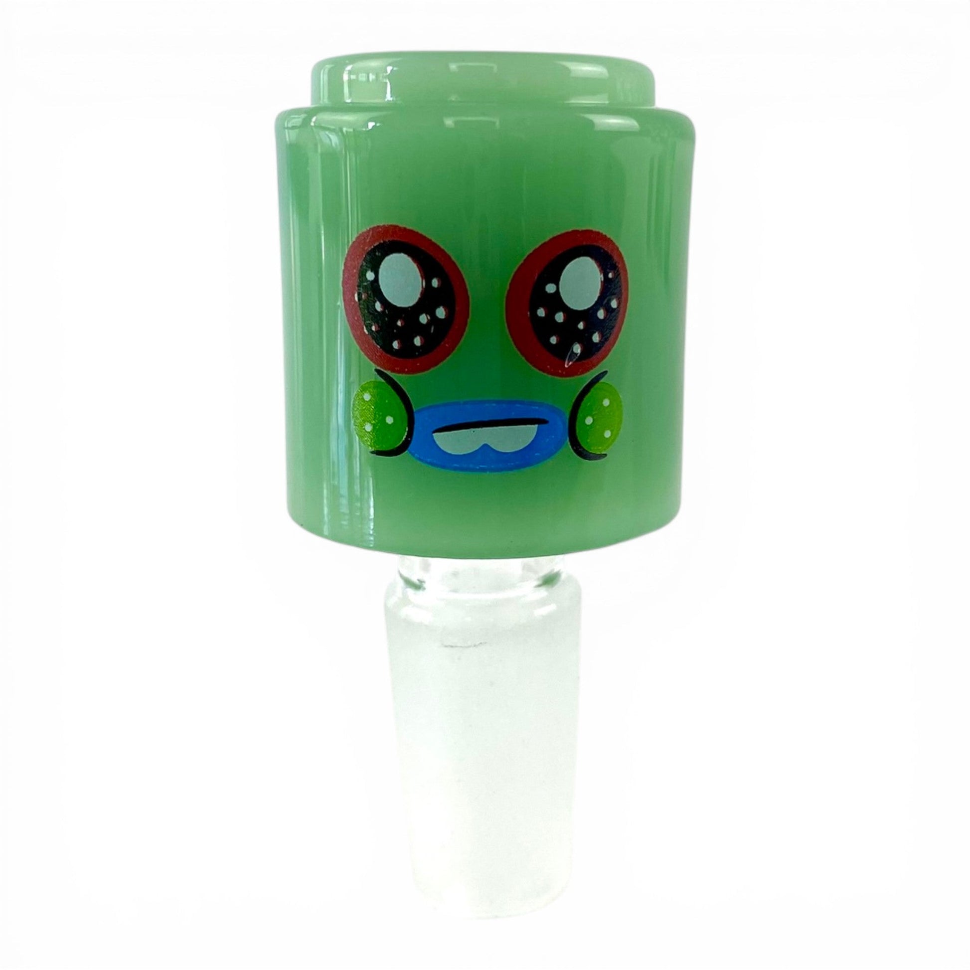 14mm Green Block Head Cone Piece Assorted Styles - The Bong Baron