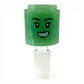 14mm Green Block Head Cone Piece Assorted Styles - The Bong Baron