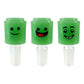 14mm Green Block Head Cone Piece Assorted Styles - The Bong Baron