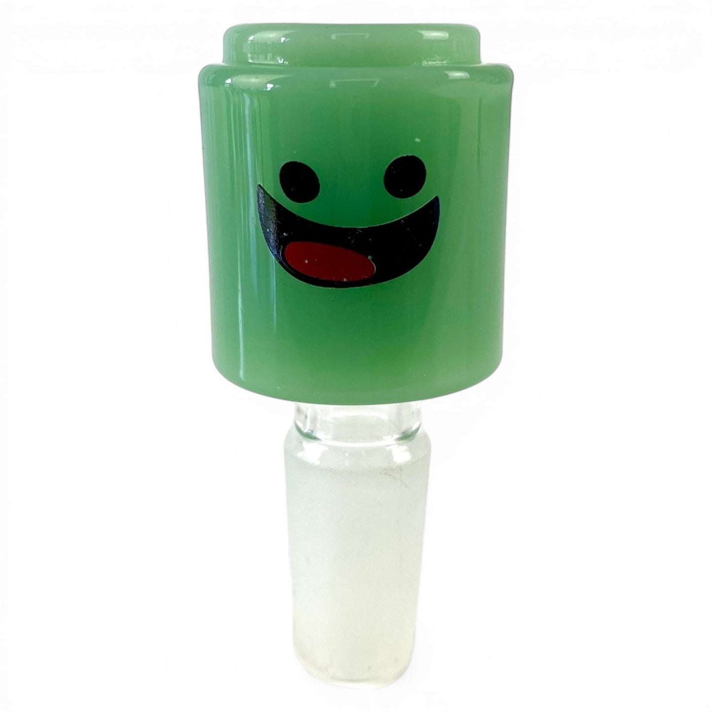14mm Green Block Head Cone Piece Assorted Styles - The Bong Baron