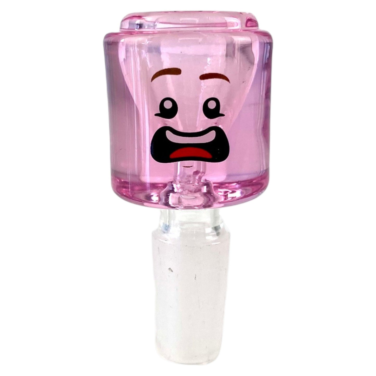 14mm Pink Block Head Cone Piece Assorted Styles - The Bong Baron