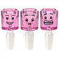 14mm Pink Block Head Cone Piece Assorted Styles - The Bong Baron