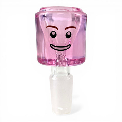 14mm Pink Block Head Cone Piece Assorted Styles - The Bong Baron