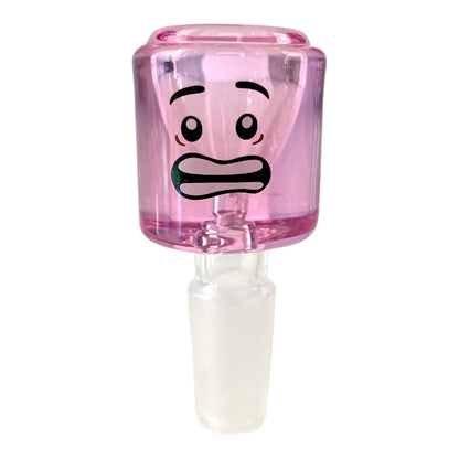 14mm Pink Block Head Cone Piece Assorted Styles - The Bong Baron