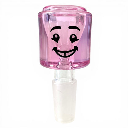 14mm Pink Block Head Cone Piece Assorted Styles - The Bong Baron