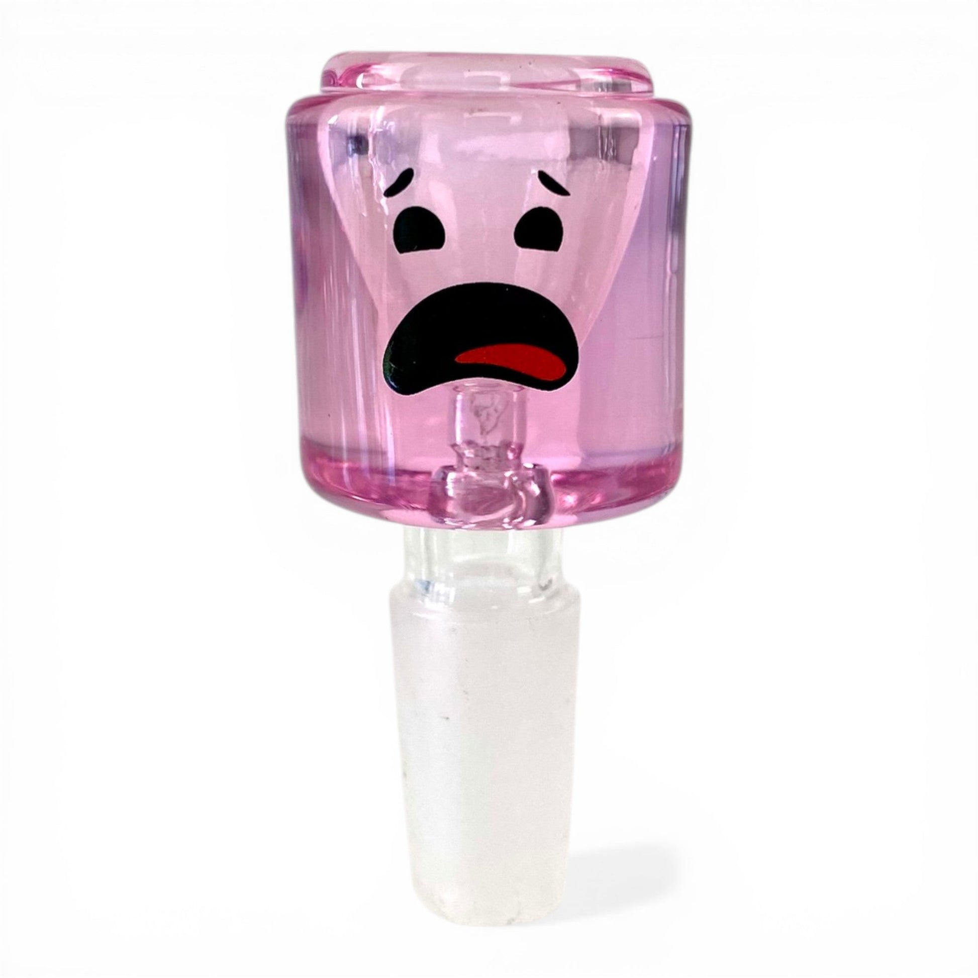 14mm Pink Block Head Cone Piece Assorted Styles - The Bong Baron
