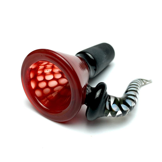 14mm Red Rams Horn Cone Piece Male - The Bong Baron