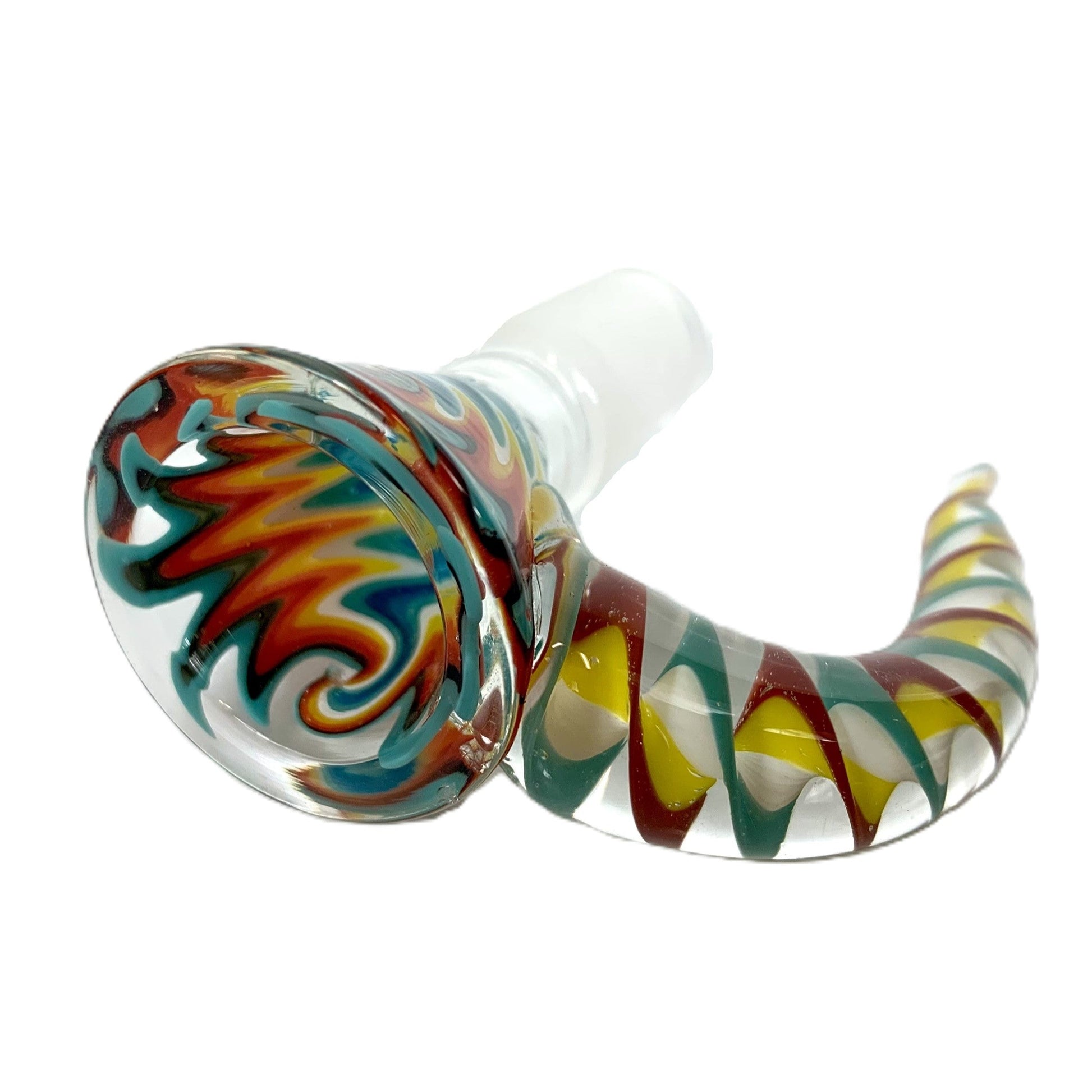 14mm Wig Wag Cone Piece – 4 Hole Glass Filter – Rasta Colors - The Bong Baron