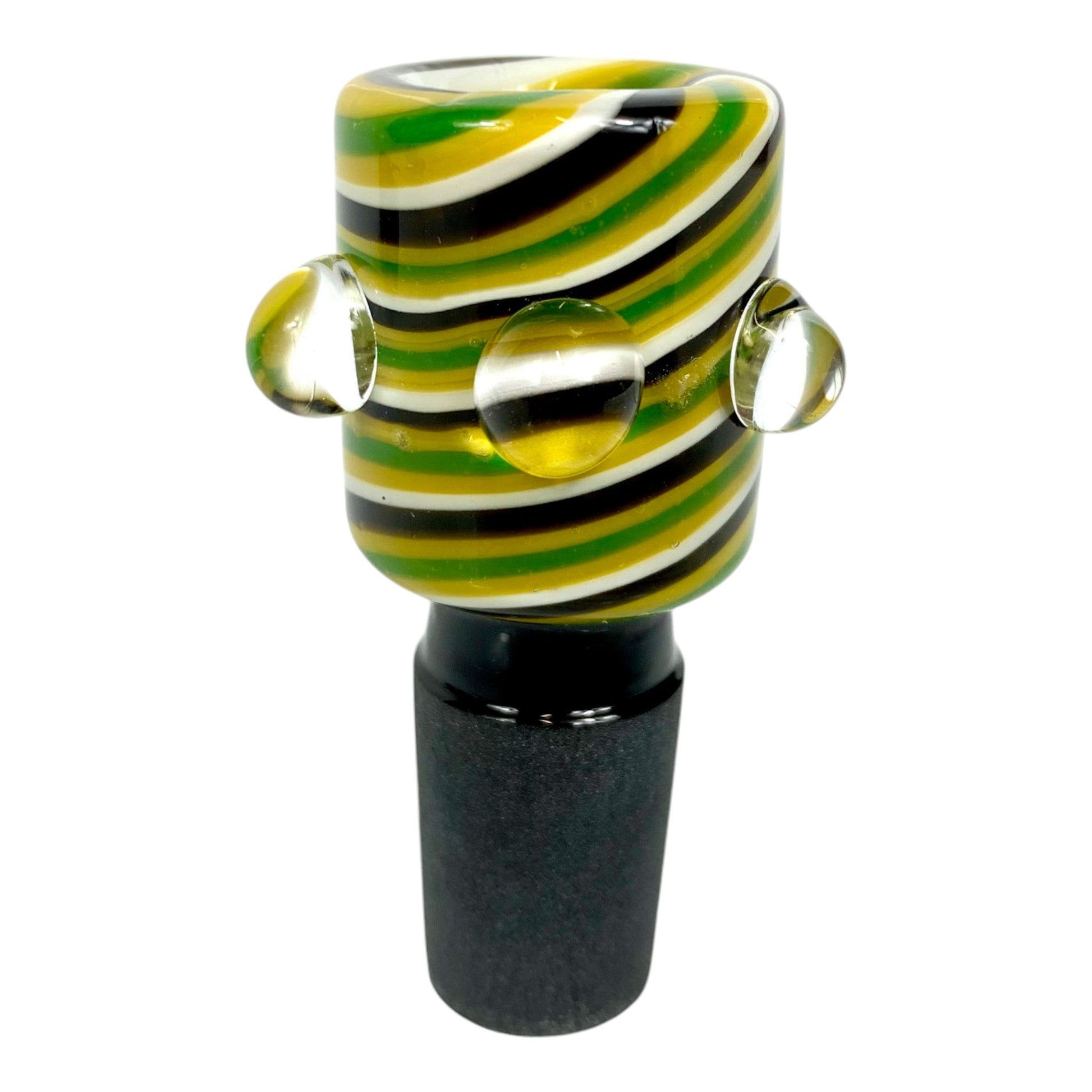 18mm Candy Swirl Cone Piece with Charcoal Joint - The Bong Baron