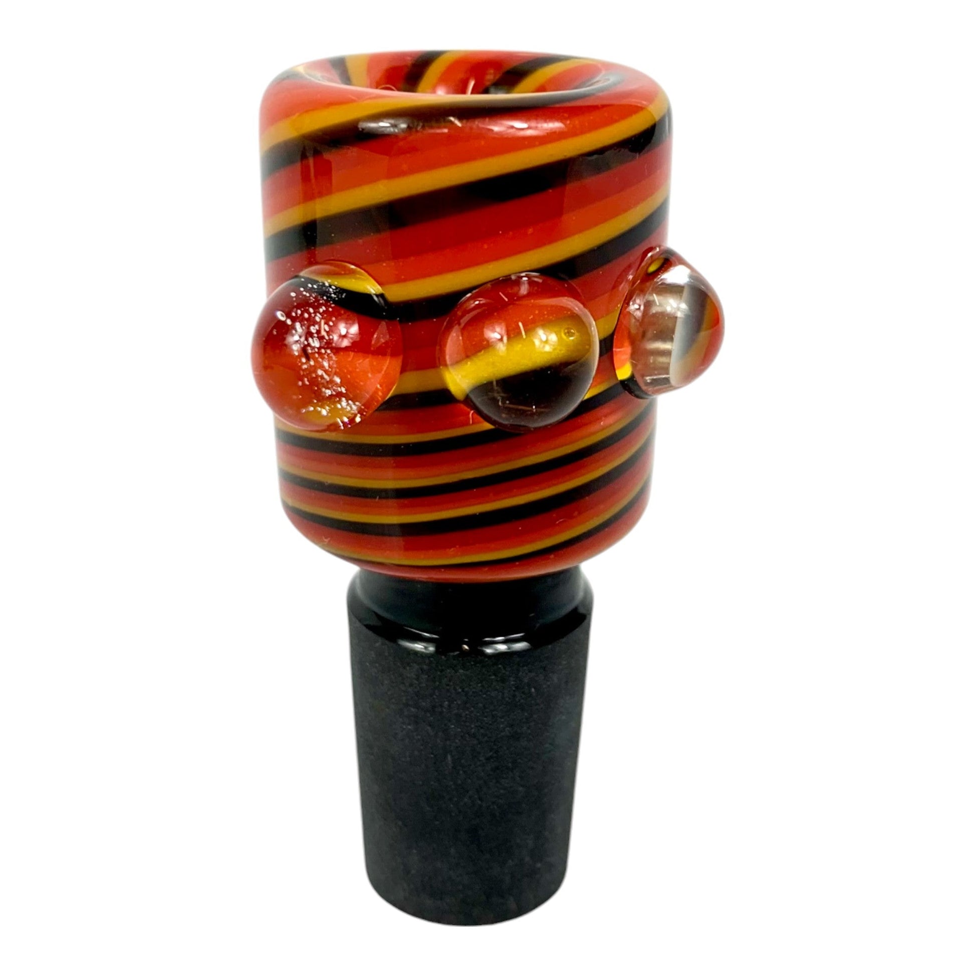 18mm Candy Swirl Cone Piece with Charcoal Joint - The Bong Baron