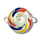 18mm Male Glass Cone Piece Coloured Swirl Round - The Bong Baron