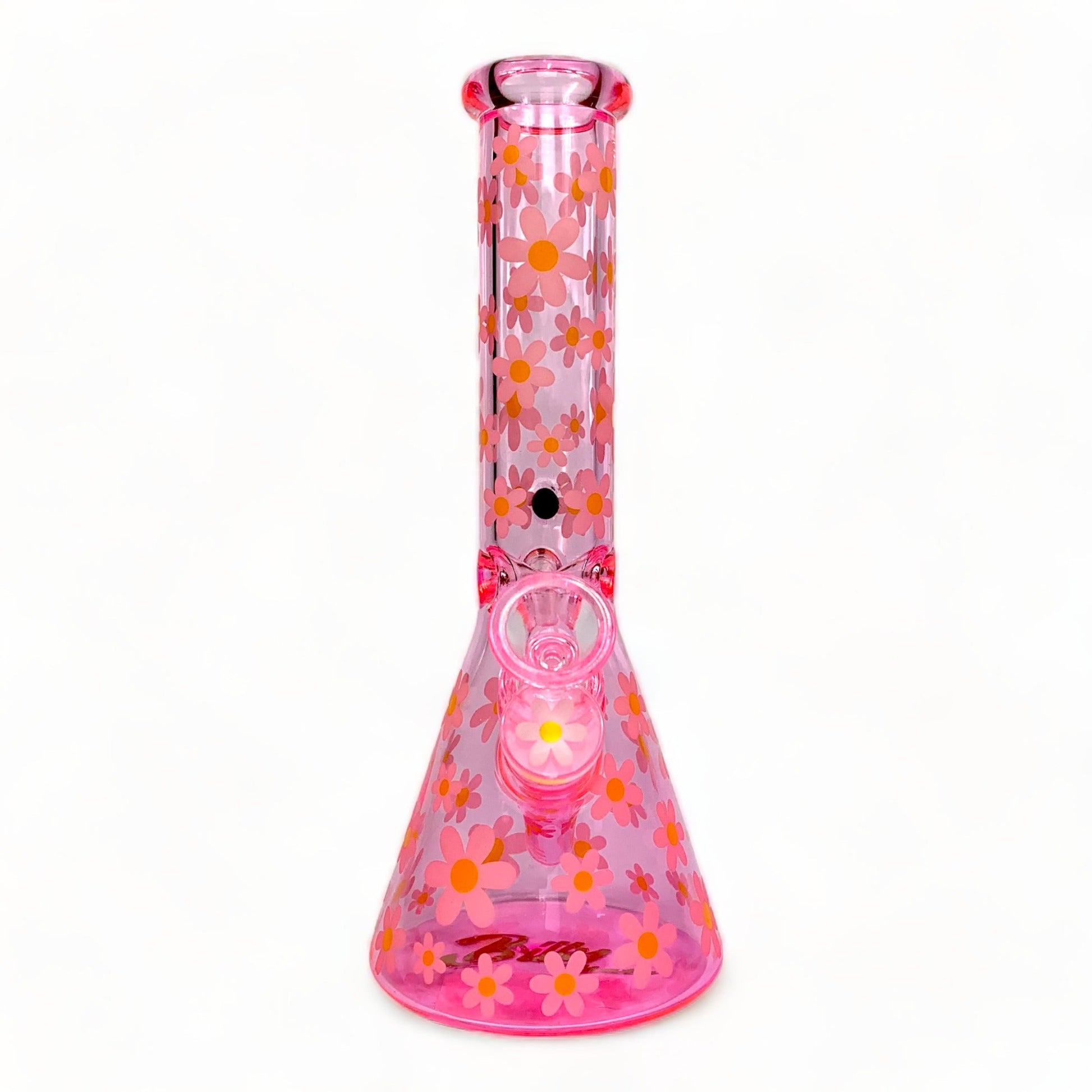 25cm Pink Glow in Dark Marc Jacobs Beaker Bong - The Bong Baron