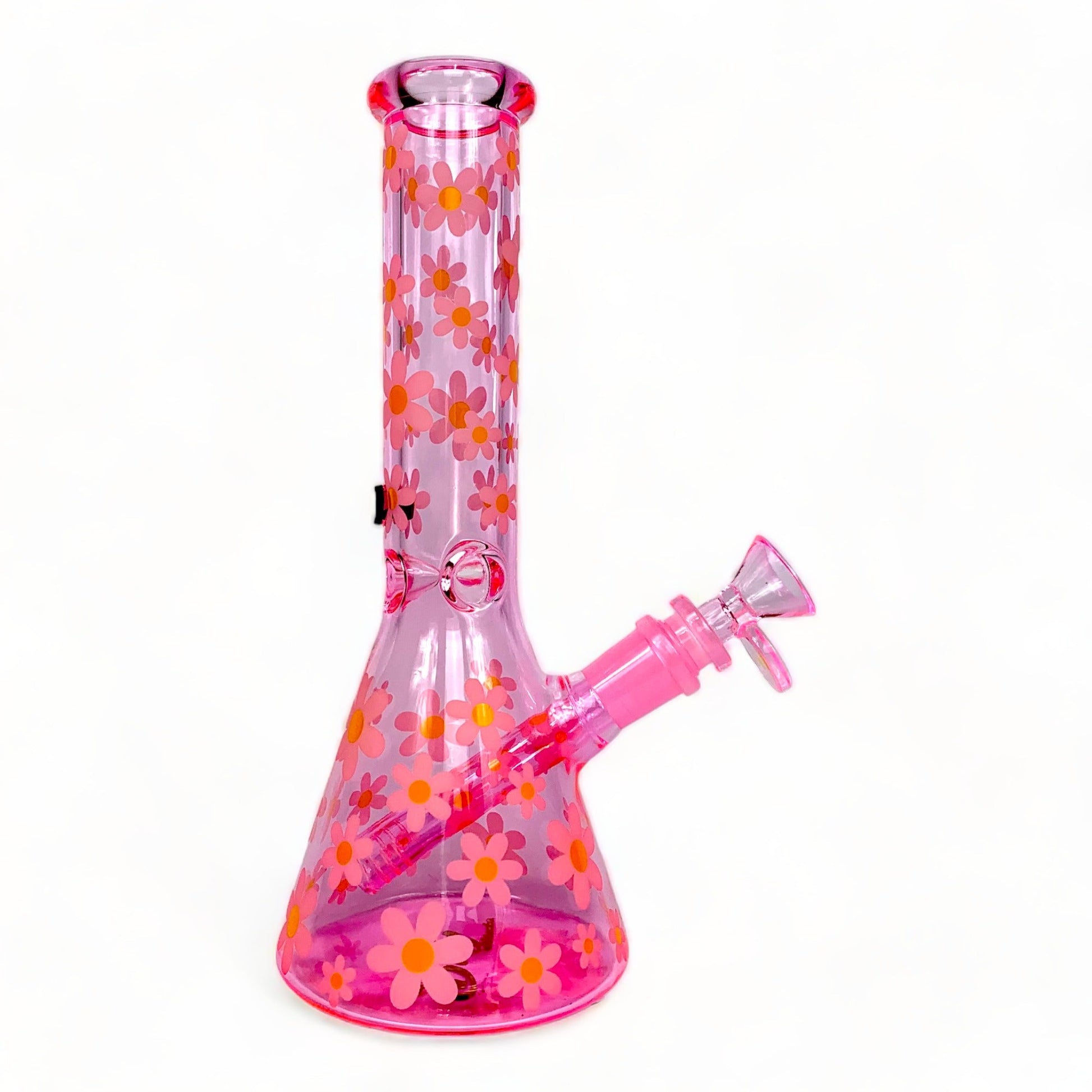 25cm Pink Glow in Dark Marc Jacobs Beaker Bong - The Bong Baron