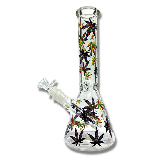 25cm Weed Leaf Beaker Bong - The Bong Baron