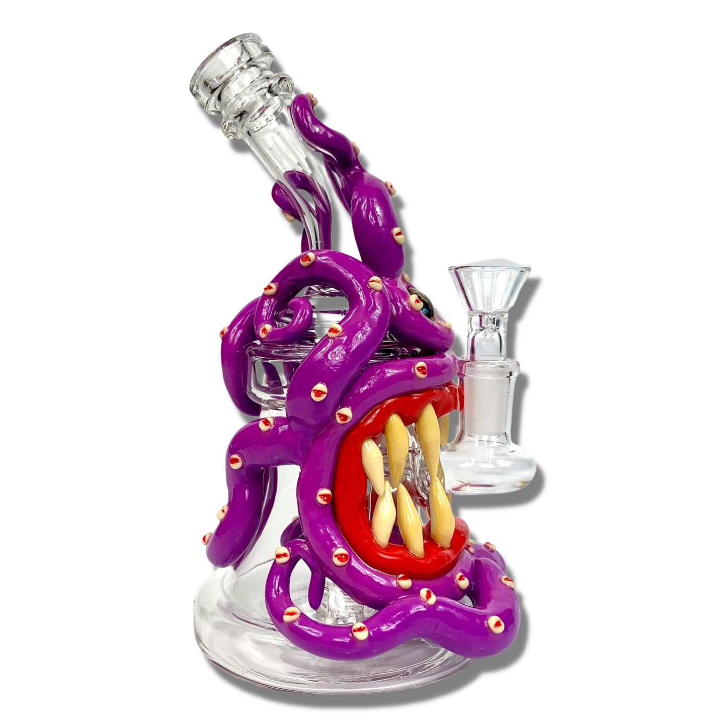 3D Purple Octopus Bong and Dab Rig 20cm - The Bong Baron