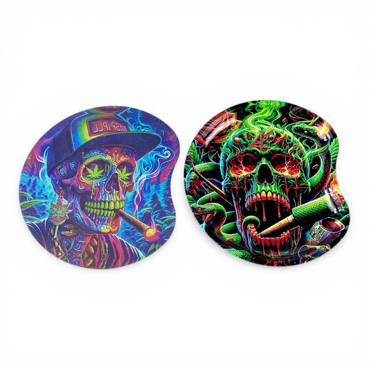 3D Smoking Skull Rolling Tray with Magnetic Lid 18 x 17cm - The Bong Baron