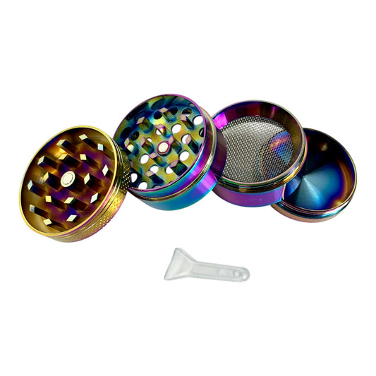 40mm Iridescent Rainbow Herb Grinder - The Bong Baron
