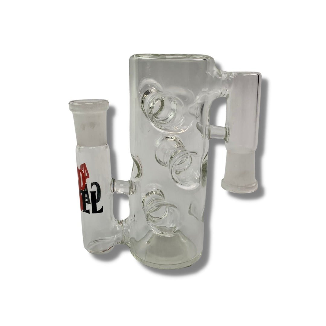 420 Cartel 14mm Female 90º Swiss Cheese Ash Catcher - The Bong Baron