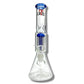 420 Cartel Beaker Bong with Tree Perc 30cm Blue - The Bong Baron