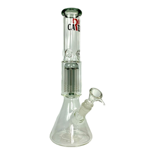 420 Cartel Beaker Bong with Tree Perc 30cm Teal - The Bong Baron