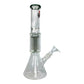 420 Cartel Beaker Bong with Tree Perc 30cm Teal - The Bong Baron