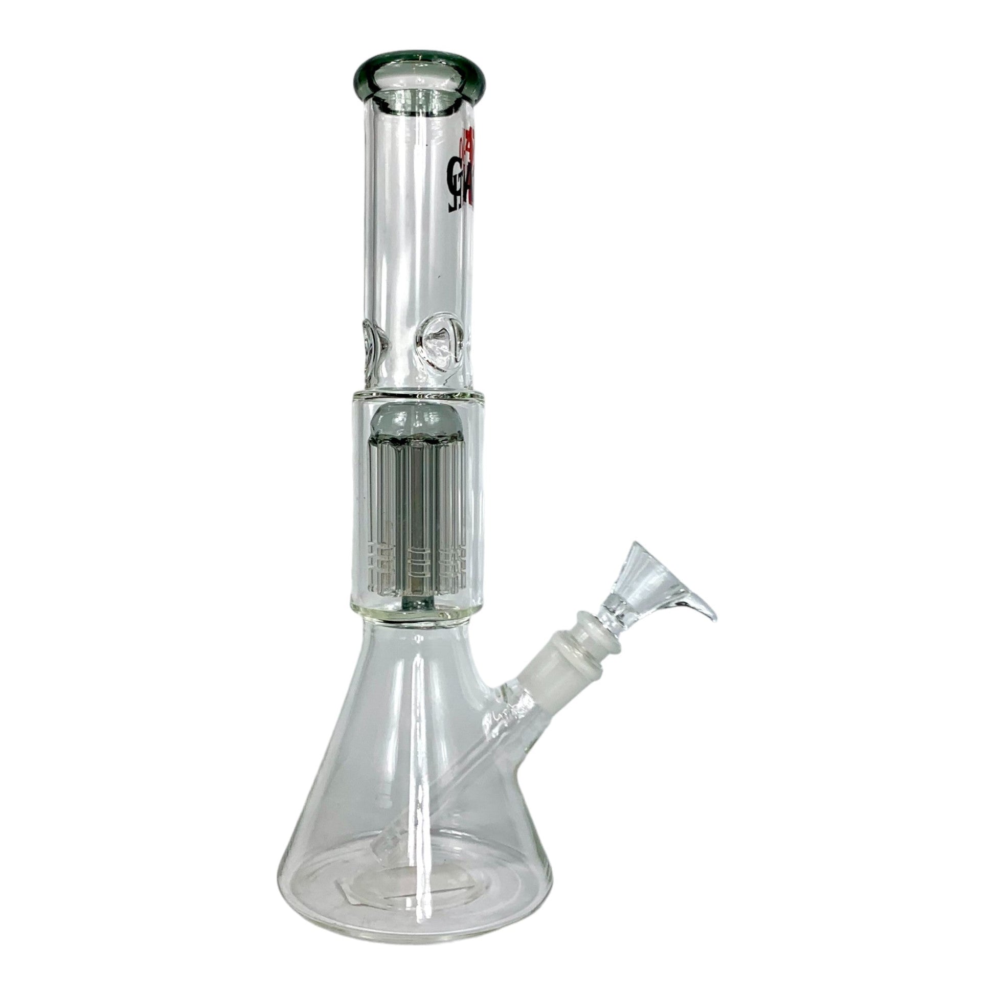 420 Cartel Beaker Bong with Tree Perc 30cm Teal - The Bong Baron