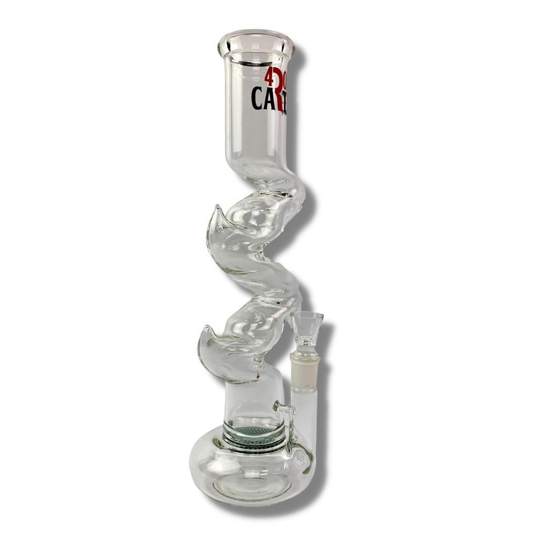 420 Cartel Death Adder Glass Bong 40cm Teal - The Bong Baron