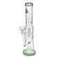 420 Cartel Missile Glass Bong Double Perc 35cm Green - The Bong Baron