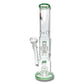 420 Cartel Missile Glass Bong Double Perc 35cm Green - The Bong Baron