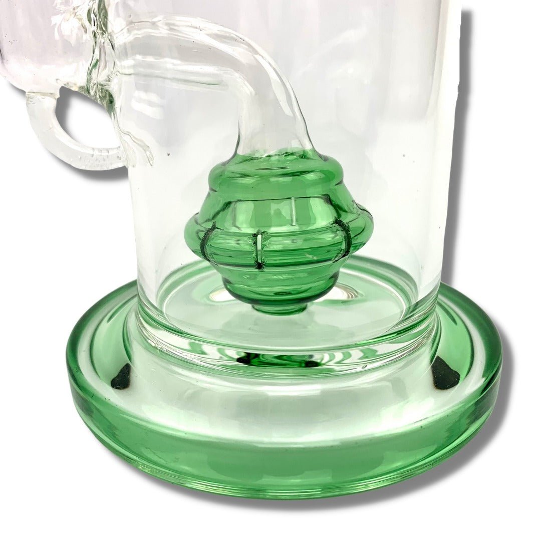 420 Cartel Tesla Coil Glass Bong 21cm Green - The Bong Baron